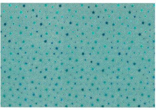 Glitzerkarton 50x70cm (250g/m) ""Blaue Sterne"" 5 Bögen""